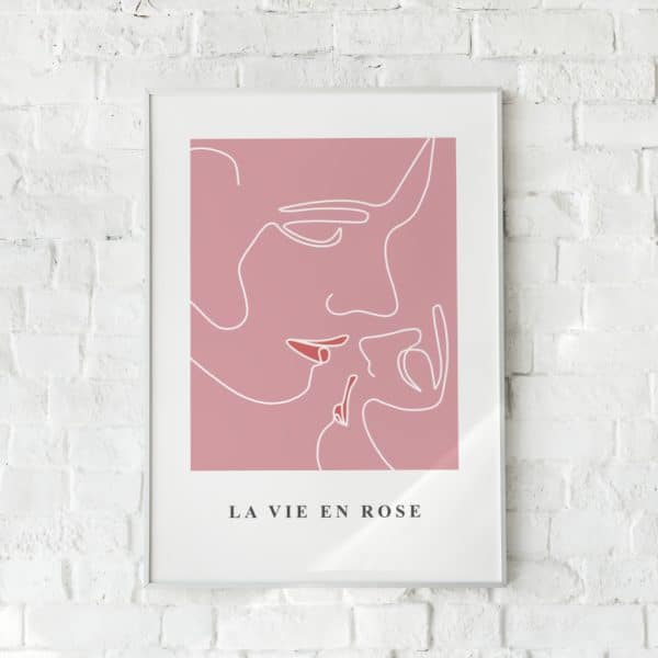 Maerkelig La Vie En Rose Plakat