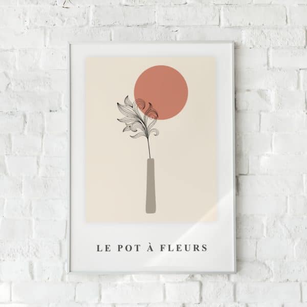 Maerkelig Le Pot a Fleurs plakat