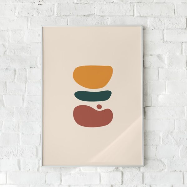 Abstrakt plakat med varme orange