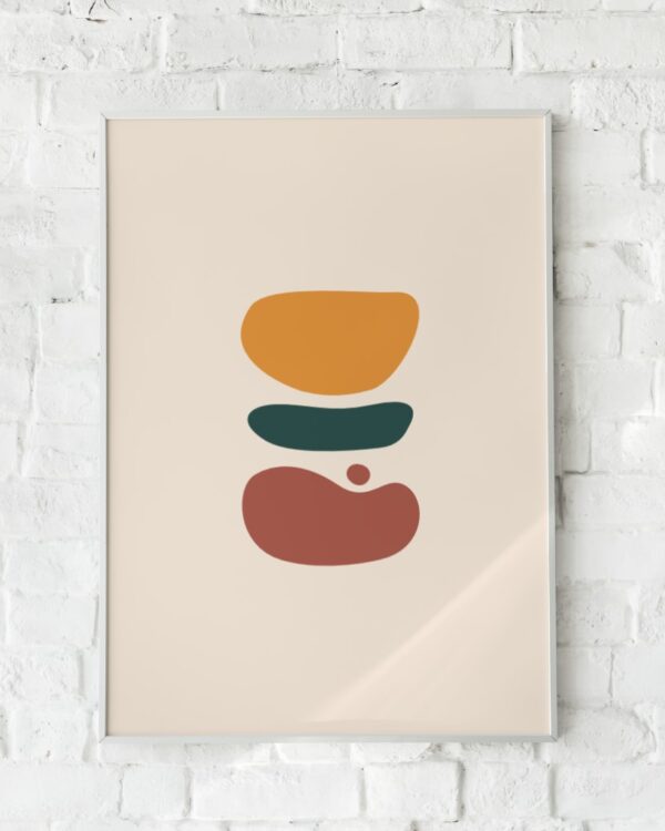 Abstrakt plakat med varme orange