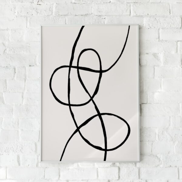 Minimalistisk plakat med sorte