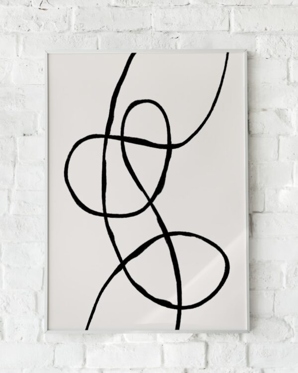 Minimalistisk plakat med sorte