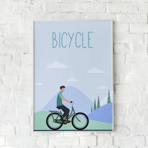 Maerkelig Bicycle Plakat