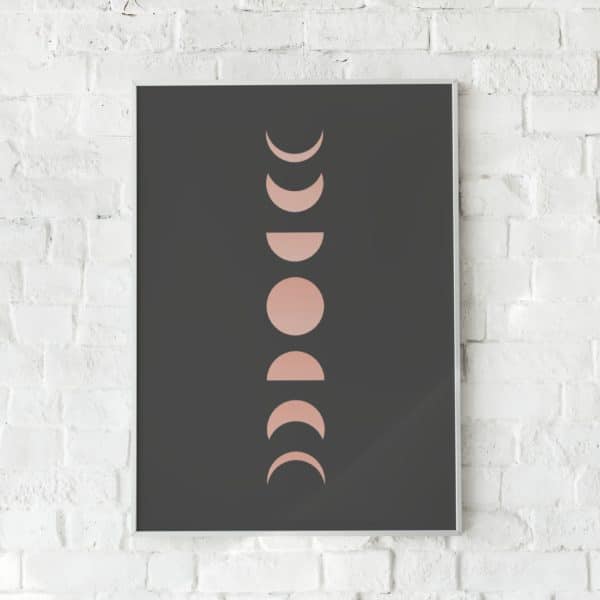 Maerkelig lunar phases plakat