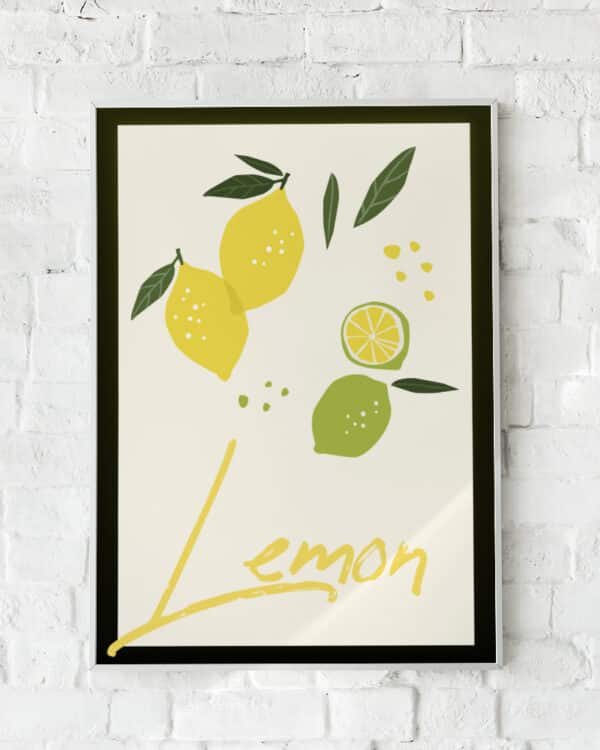 Plakat med citroner