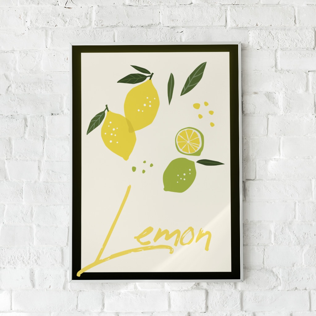 Plakat med citroner