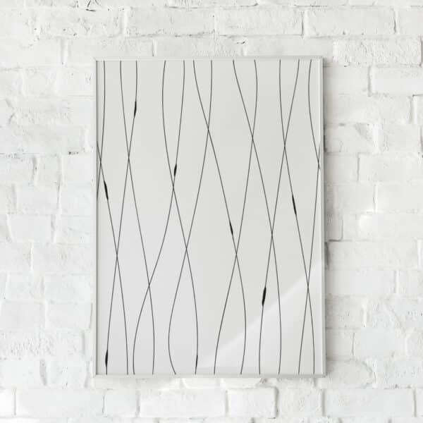 Minimalistisk plakat med sorte