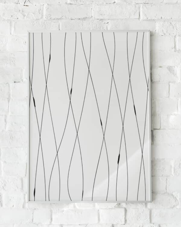 Minimalistisk plakat med sorte