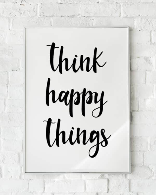Positiv tekstplakat med håndskrevet typografi.