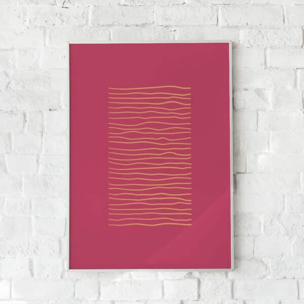 Minimalistisk plakat med gyldne