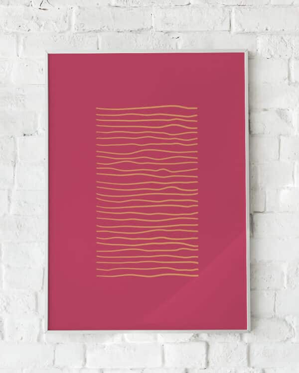 Minimalistisk plakat med gyldne